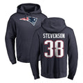 Blackjersey NE.Patriots #38 Rhamondre Stevenson Player Navy LOGO Pullover Hoodies Home Game Stitched Jerseys