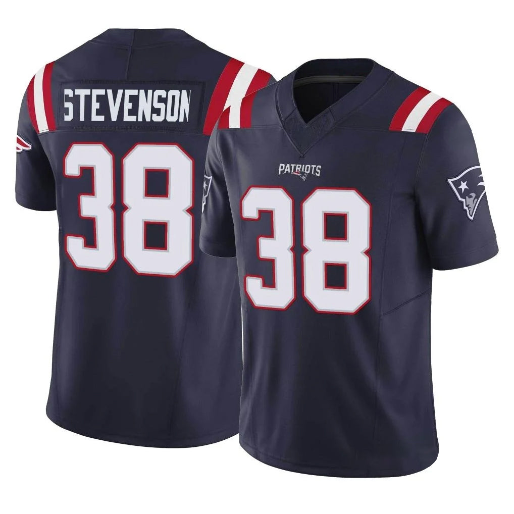 Blackjersey NE.Patriots #38 Rhamondre Stevenson Player Navy Limited Vapor F.U.S.E. Home Game Stitched Jerseys