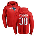 Blackjersey NE.Patriots #38 Rhamondre Stevenson Player Red LOGO Pullover Hoodies Home Game Stitched Jerseys