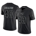 Blackjersey NE.Patriots #48 Namdi Obiazor Player Black Reflective LImited Home Game Stitched Jerseys