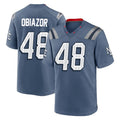 Blackjersey NE.Patriots #48 Namdi Obiazor Player Blue Rivalries Collection Home Game Stitched Jerseys