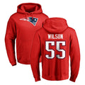 Blackjersey NE.Patriots #55 Jared Wilson Player Red LOGO Pullover Hoodies Home Game Stitched Jerseys