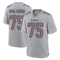 Blackjersey NE.Patriots #75 Alijah Vera-Tucker Player Gray Fashion Limited Home Game Stitched Jerseys