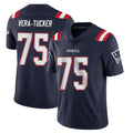 Blackjersey NE.Patriots #75 Alijah Vera-Tucker Player Navy Vapor Untouchable Home Game Stitched Jerseys