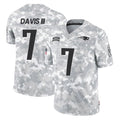 Blackjersey NE.Patriots #7 Carlton Davis III Player Arctic Camo Salute To Service Limited Game Stitched Jerseys