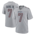 Blackjersey NE.Patriots #7 Carlton Davis III Player Gray Fashion Limited Home Game Stitched Jerseys