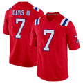 Blackjersey NE.Patriots #7 Carlton Davis III Player Red Home Game Stitched Jerseys