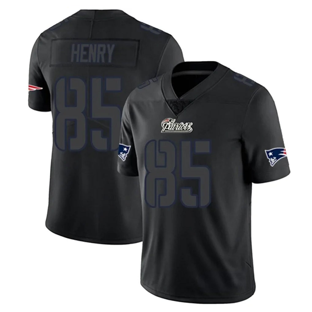 Blackjersey NE.Patriots #85 Hunter Henry Player Black Impact LImited Home Game Stitched Jerseys£¨¸±±¾£©