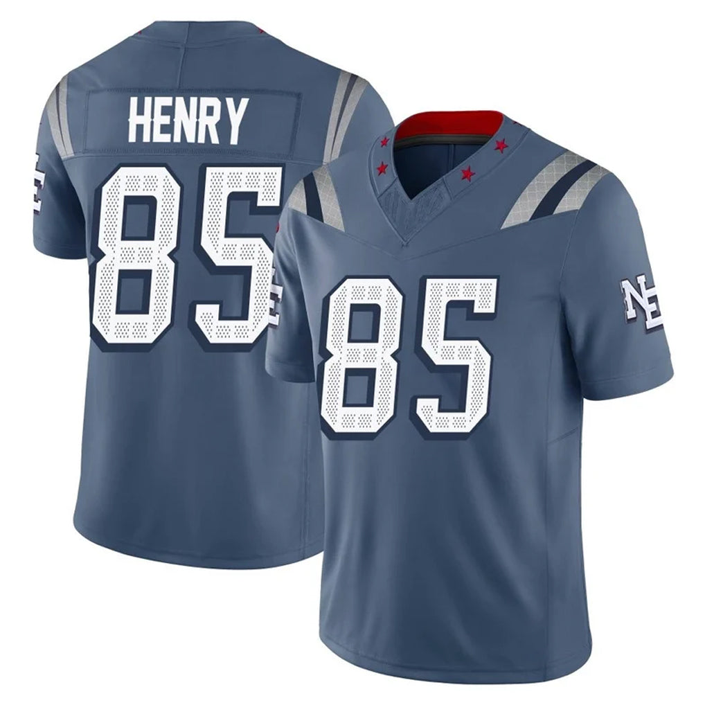 Blackjersey NE.Patriots #85 Hunter Henry Player Blue Limited Rivalries Collection Home Game Stitched Jerseys