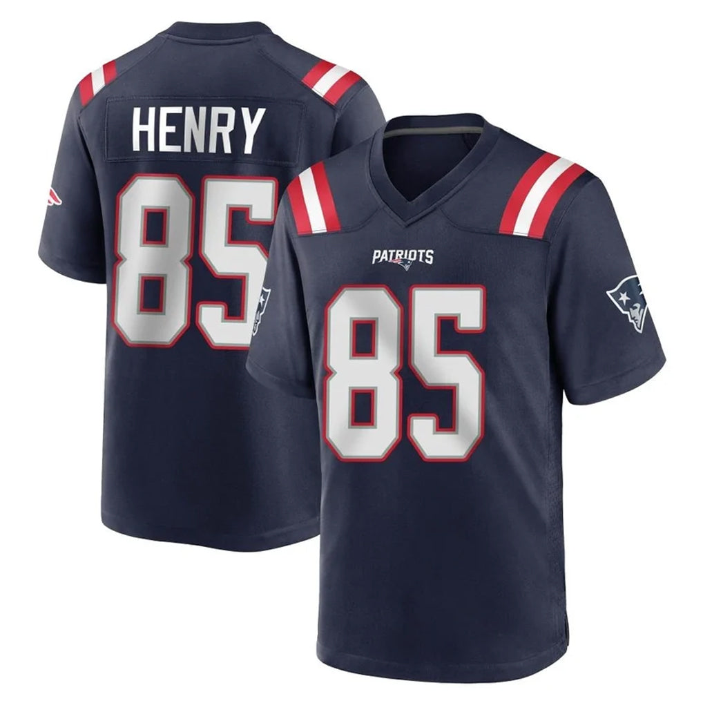 Blackjersey NE.Patriots #85 Hunter Henry Player Navy Home Game Stitched Jerseys