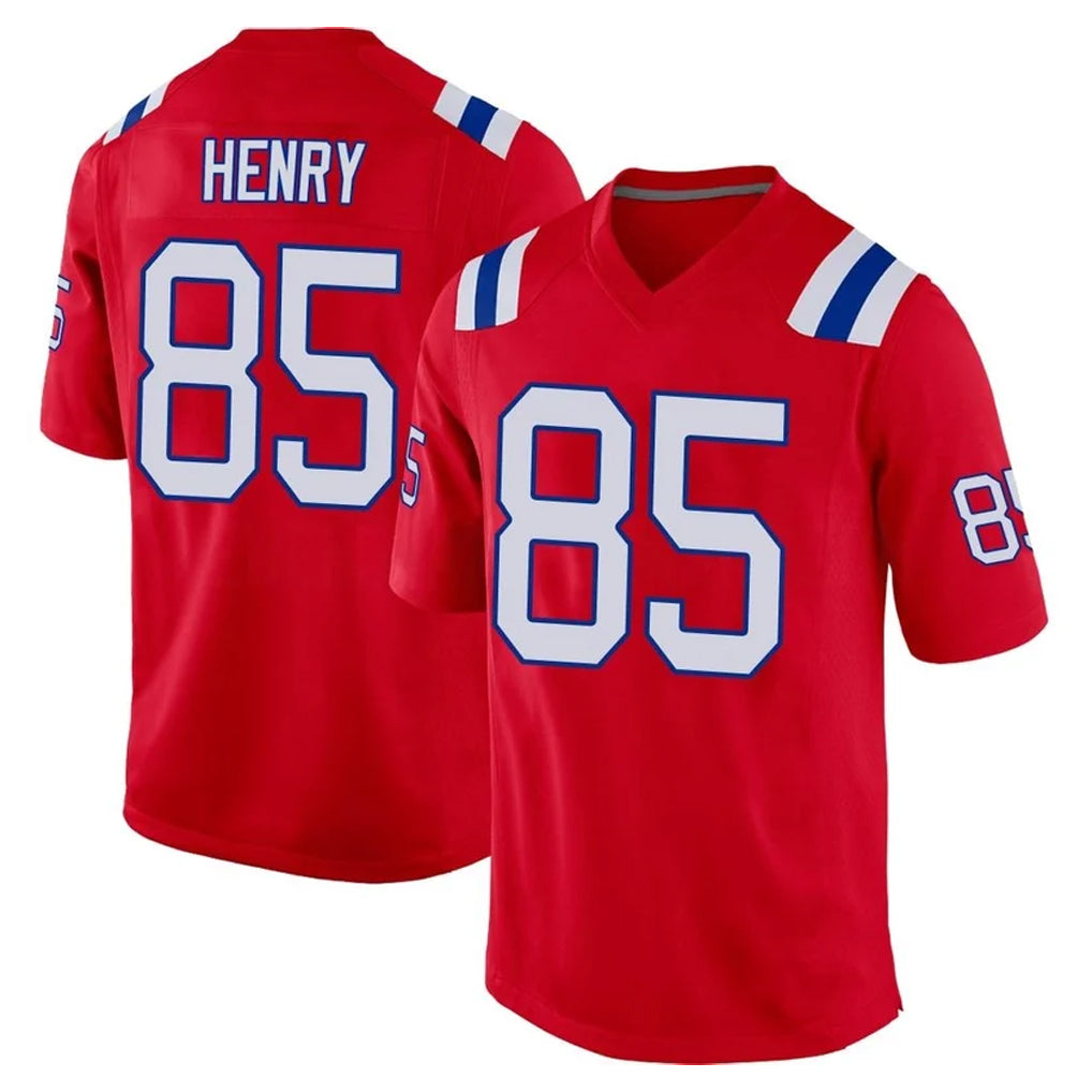 Blackjersey NE.Patriots #85 Hunter Henry Player Red Home Game Stitched Jerseys