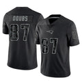 Blackjersey NE.Patriots #87 Romeo Doubs Player Black Reflective LImited Home Game Stitched Jerseys