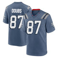 Blackjersey NE.Patriots #87 Romeo Doubs Player Blue Rivalries Collection Home Game Stitched Jerseys