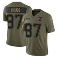 Blackjersey NE.Patriots #87 Romeo Doubs Player Olive 2025 Salute To Service Limited Stitched Jerseys
