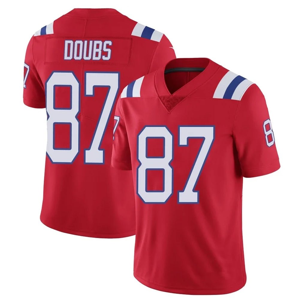 Blackjersey NE.Patriots #87 Romeo Doubs Player Red Vapor Untouchable Home Game Stitched Jerseys