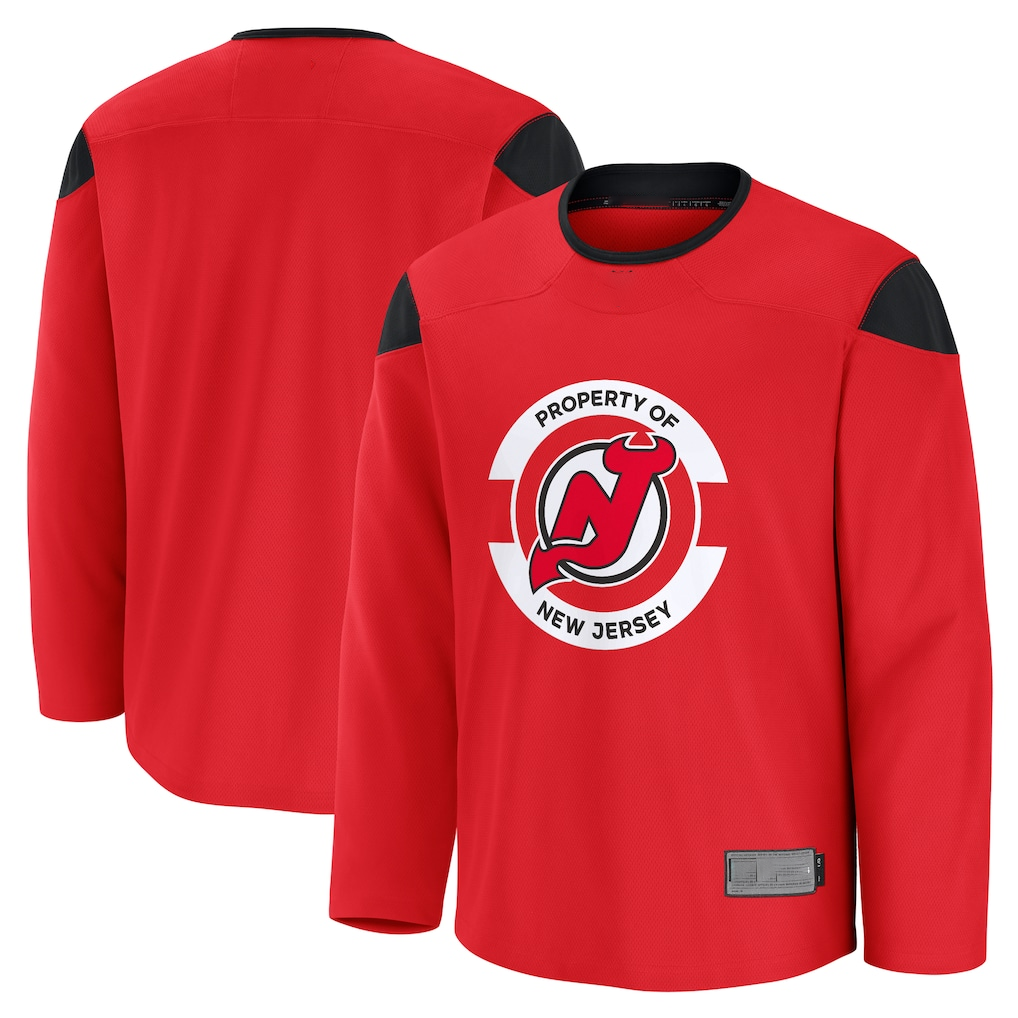Blackjersey NJ.Devils Red Practice Jerseys