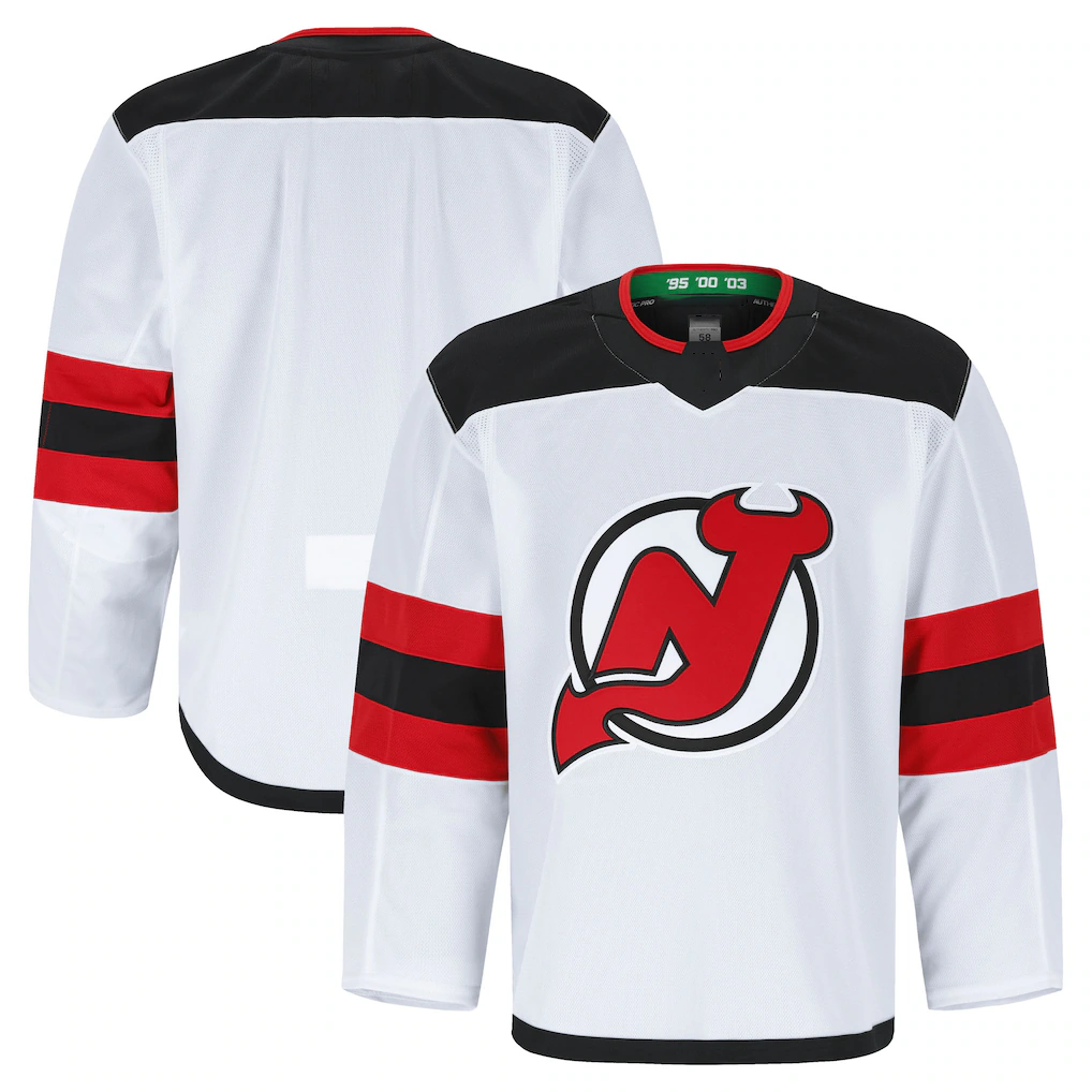 Blackjersey NJ.Devils White Away Authentic Pro Jerseys