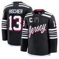 Blackjersey NJ.Devils #13 Nico Hischier Black Alternate Premium Jerseys