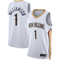 Blackjersey NO.Pelicans #1 Zion Williamson White Swingman Stitched Jerseys- Association Edition