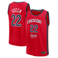 Blackjersey NO.Pelicans #22 Derik Queen Red Fast Break Replica Player Stitched Jerseys- Statement Edition