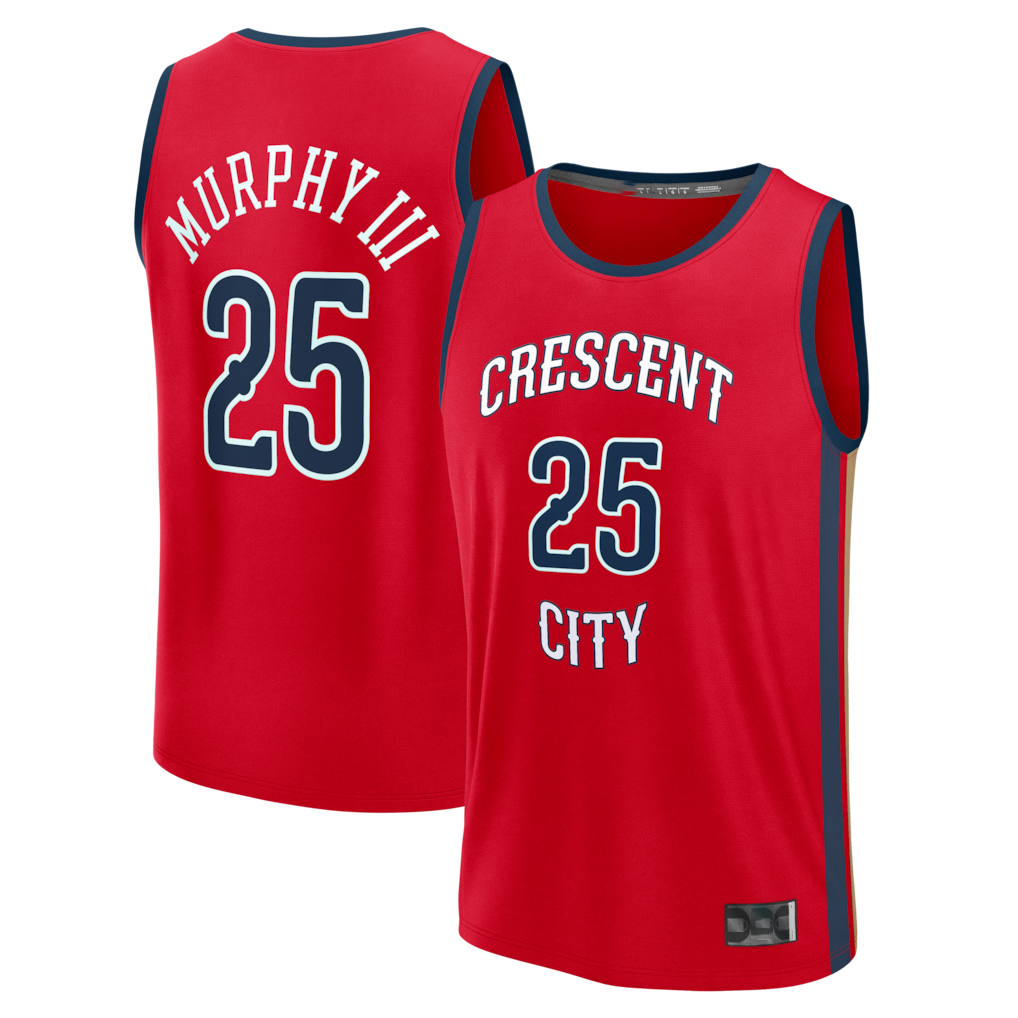 Blackjersey NO.Pelicans #25 Trey Murphy III Red Fast Break Replica Player Stitched Jerseys- Statement Edition