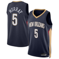 Blackjersey NO.Pelicans #5 Dejounte Murray Navy 2024 Offseason Addition Swingman Stitched Jerseys