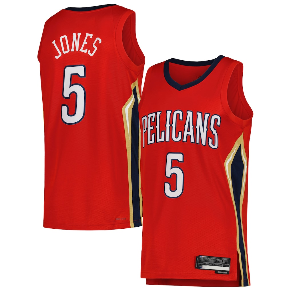 Blackjersey NO.Pelicans #5 Herbert Jones Red Swingman Stitched Jerseys- Statement Edition