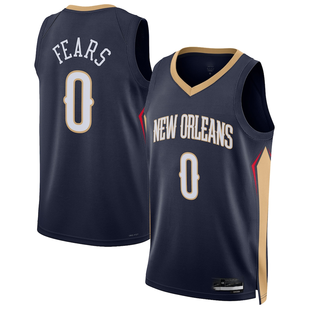 Blackjersey NO.Pelicanss #0 Jeremiah Fears Navy Swingman Stitched Jerseys- Icon Edition