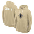 Blackjersey NO.Saints Gold Pullover Hoodies Limited Blank Player Stitched Jerseys