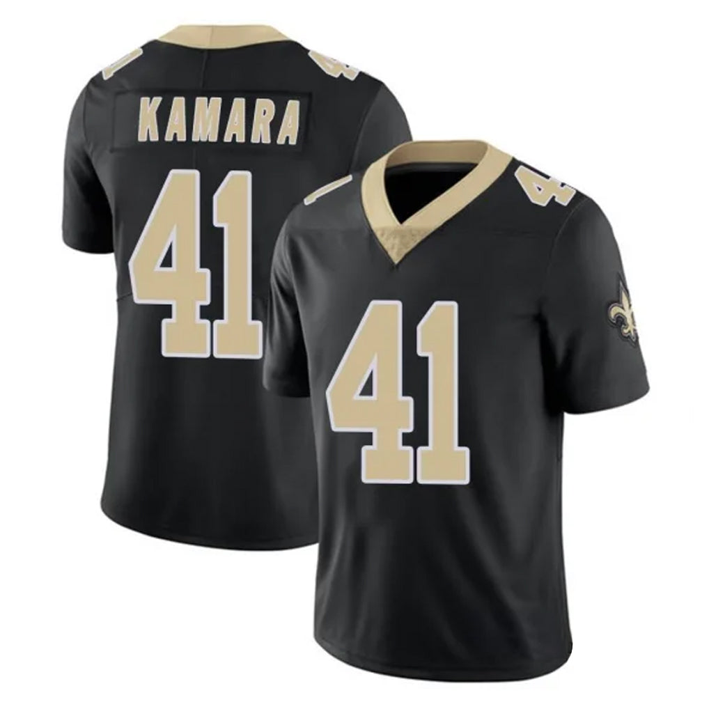 Blackjersey NO.Saints #41 Alvin Kamara Player Black Limited Vapor Untouchable Home Game Stitched Jerseys
