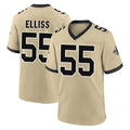 Blackjersey NO.Saints #55 Kaden Elliss Player Gold Home Game Stitched Jerseys