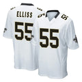 Blackjersey NO.Saints #55 Kaden Elliss Player White Home Game Stitched Jerseys