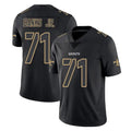Blackjersey NO.Saints #71 Kelvin Banks Jr. Player Black Impact Limited Home Game Stitched Jerseys