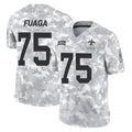 Blackjersey NO.Saints #75 Taliese Fuaga Player Arctic Camo Salute To Service Limited Game Stitched Jerseys