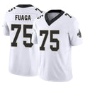 Blackjersey NO.Saints #75 Taliese Fuaga Player White Limited Vapor F.U.S.E. Home Game Stitched Jerseys