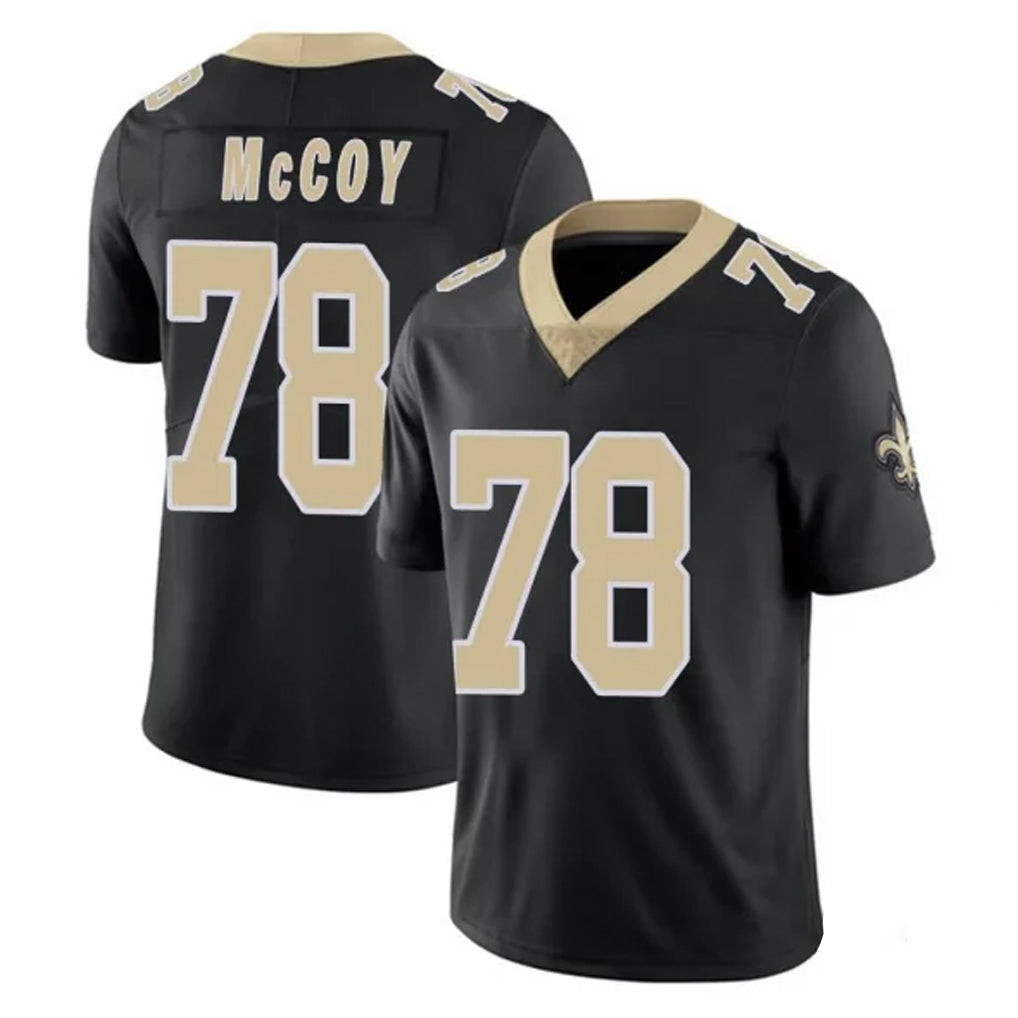 Blackjersey NO.Saints #78 Erik McCoy Player Black Limited Vapor Untouchable Home Game Stitched Jerseys
