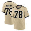 Blackjersey NO.Saints #78 Erik McCoy Player Gold Home Game Stitched Jerseys