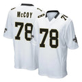 Blackjersey NO.Saints #78 Erik McCoy Player White Home Game Stitched Jerseys