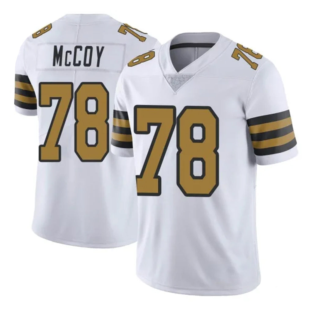 Blackjersey NO.Saints #78 Erik McCoy Player White Limited Color Rush Home Game Stitched Jerseys