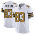 Blackjersey NO.Saints #83 Juwan Johnson Player White Limited Color Rush Home Game Stitched Jerseys