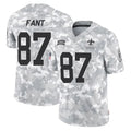 Blackjersey NO.Saints #87 Noah Fant Player Arctic Camo Salute To Service Limited Game Stitched Jerseys
