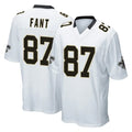 Blackjersey NO.Saints #87 Noah Fant Player White Home Game Stitched Jerseys