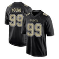 Blackjersey NO.Saints #99 Chase Young Player Black Carbon Fashion Home Game Stitched Jerseys