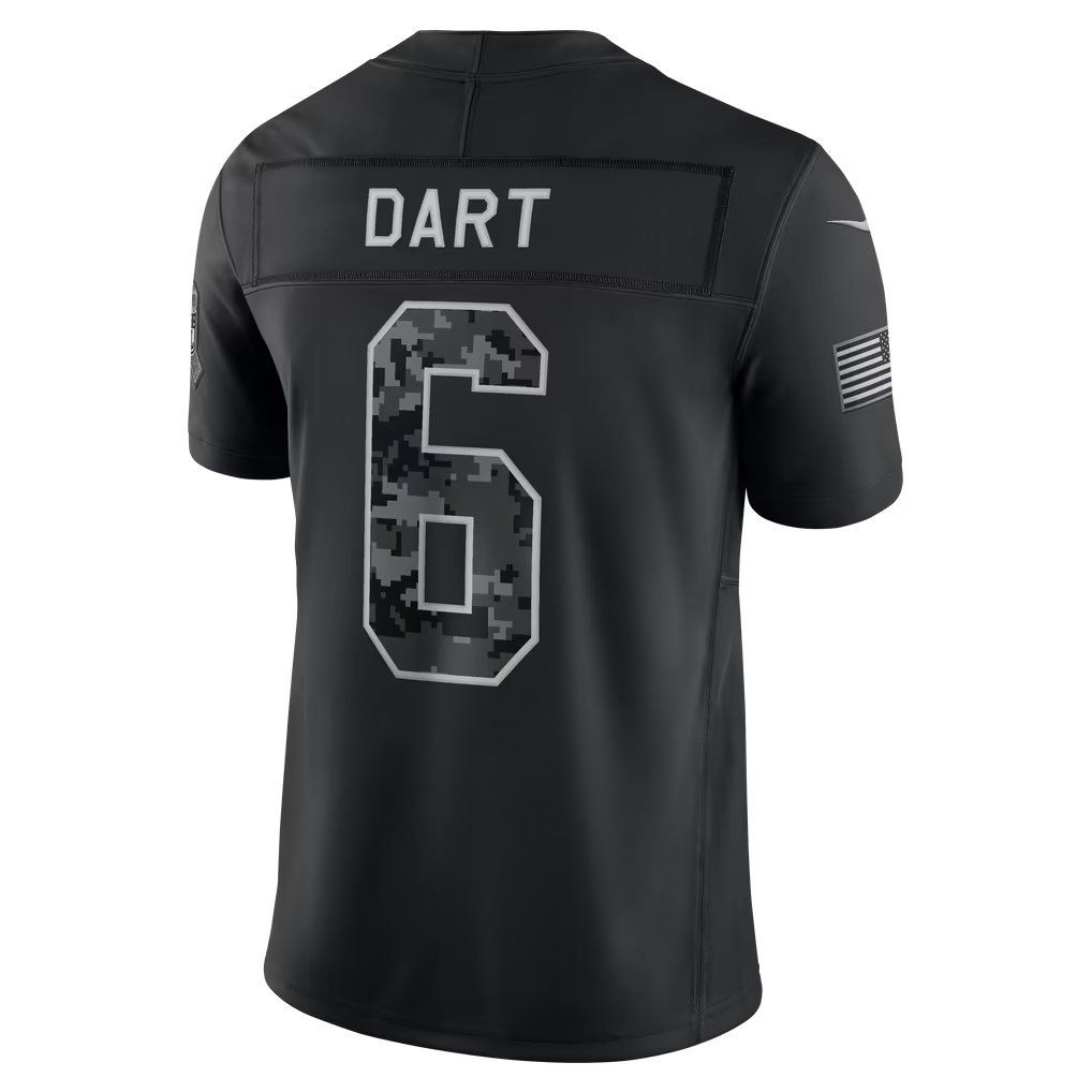 Blackjersey  NY.Giants #6 Jaxson Dart Black 2026 Salute to Service Stitched Limited Jersey