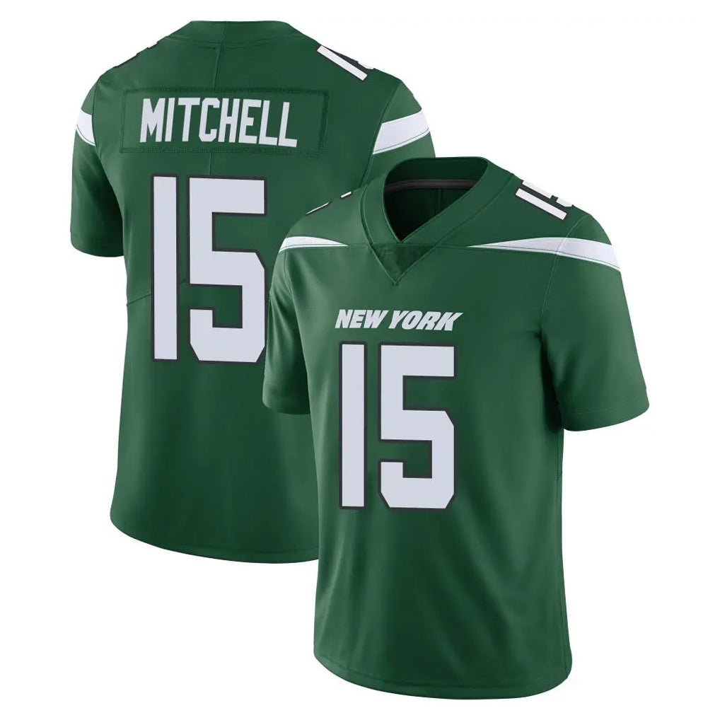 Blackjersey NY.Jets #15 Adonai Mitchell Player Green Limited Vapor Home Game Stitched Jerseys
