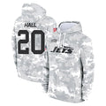 Blackjersey NY.Jets #20 Breece Hall Player Arctic Camo Salute to Service Pullover Hoodies Limited Game Stitched Jerseys