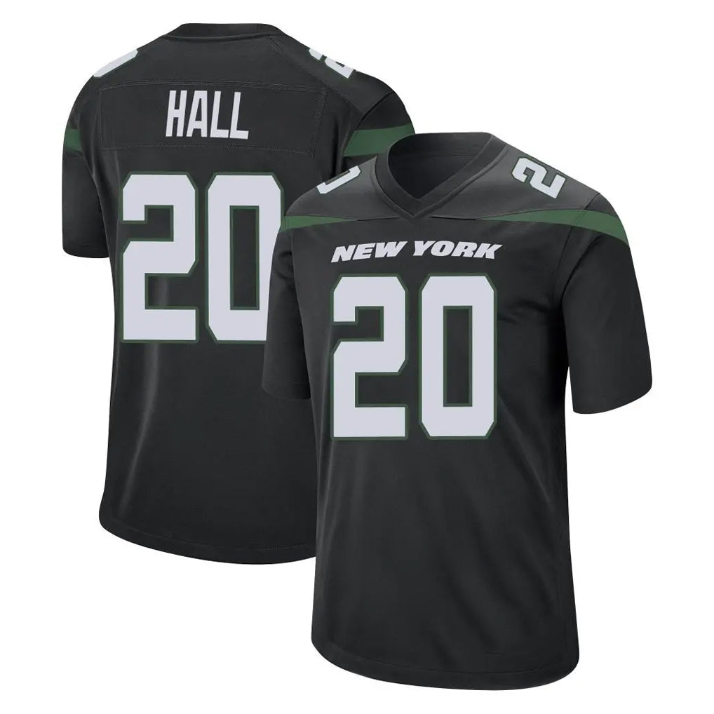 Blackjersey NY.Jets #20 Breece Hall Player Stealth Black Home Game Stitched Jerseys