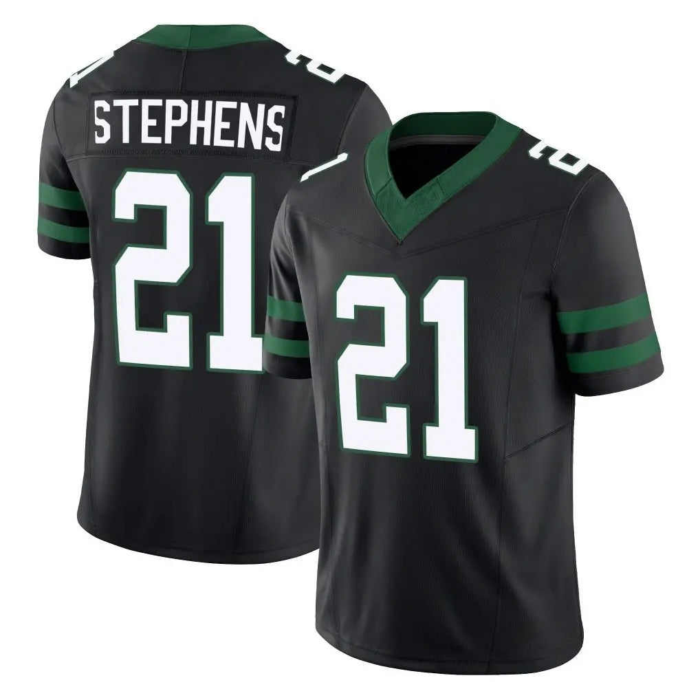 Blackjersey NY.Jets #21 Brandon Stephens Player Black Limited Legacy Vapor F.U.S.E. Home Game Stitched Jerseys