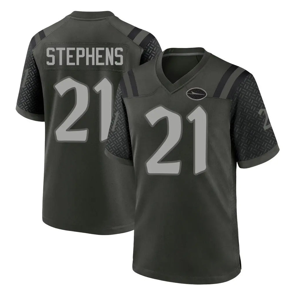 Blackjersey NY.Jets #21 Brandon Stephens Player Green 2025 Rivalries Collection Home Game Stitched Jerseys