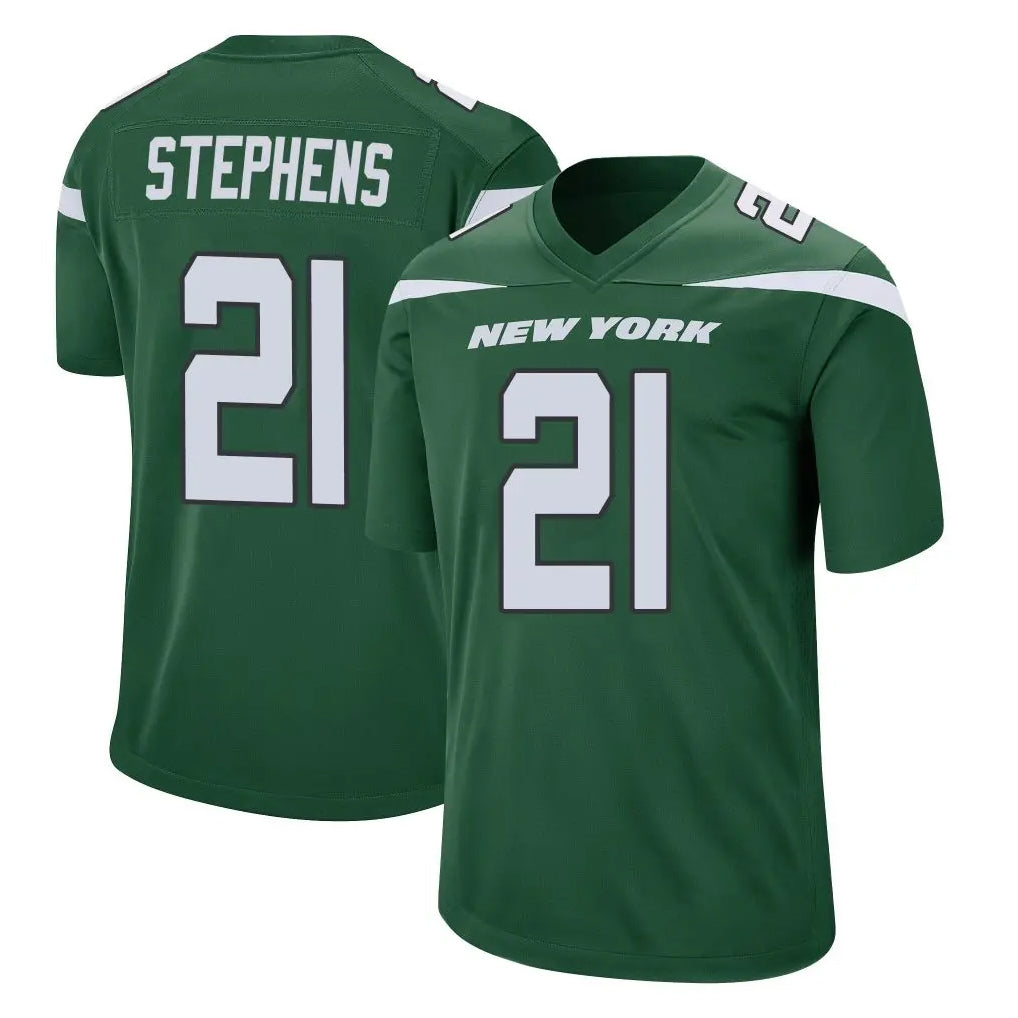 Blackjersey NY.Jets #21 Brandon Stephens Player Green Home Game Stitched Jerseys